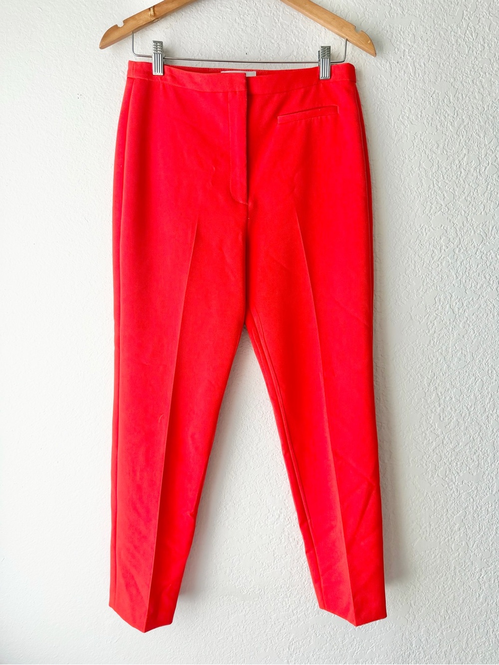 Milly Red Straight Leg Ankle Pant Sz 6
